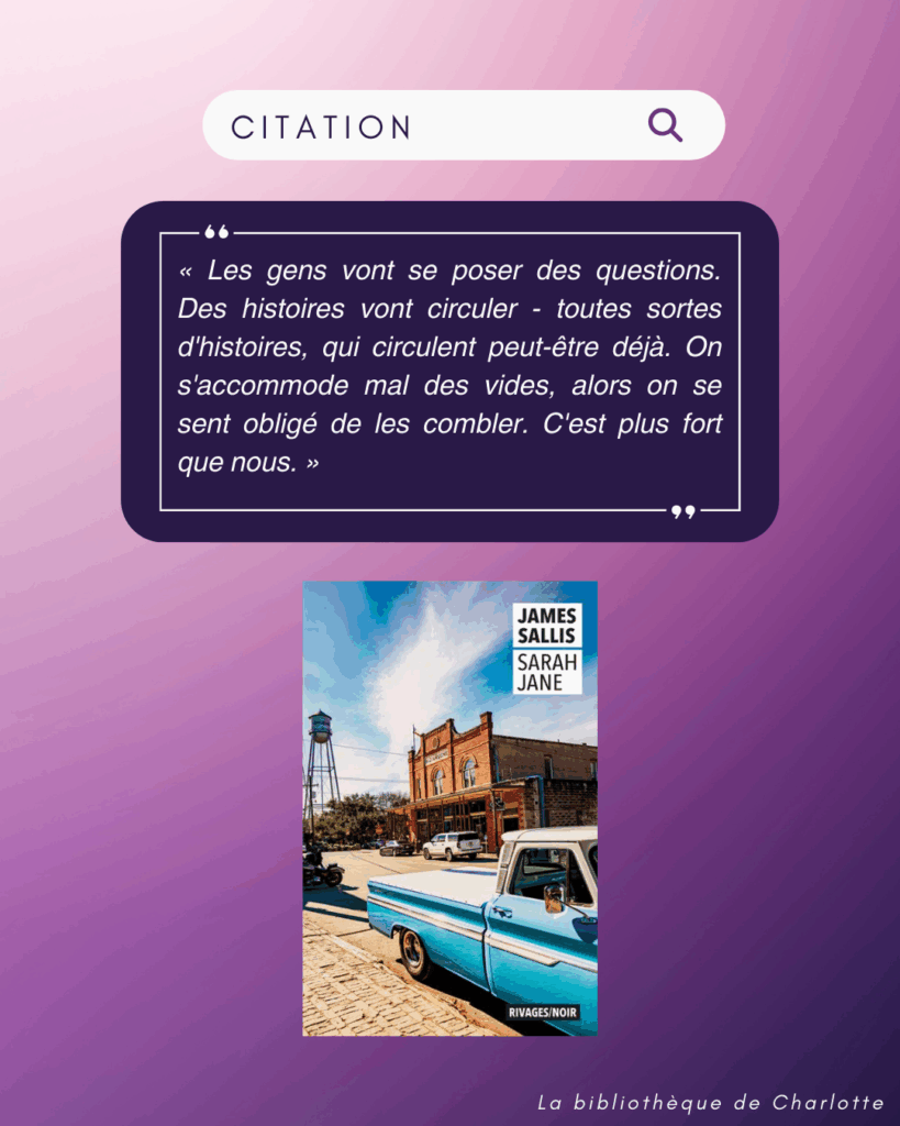 Sarah Jane - James Sallis